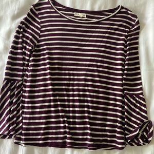 striped maroon shirt